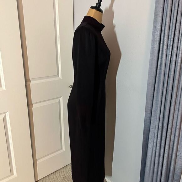 Geary Roark Kamisato Vintage Black Sheath Maxi Dress 8 - Picture 2 of 10